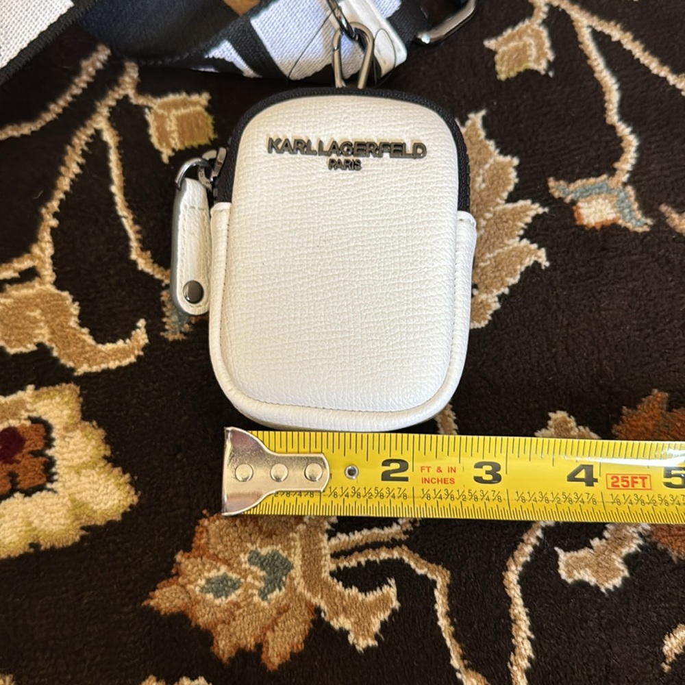 Karl Lagerfeld Maybelle Double Zip White Iridescent Crossbody Camera
Bag - Picture 17 of 17